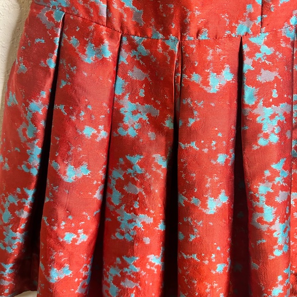 BB Dakota Halsey Fit and Flare Dress Red and Blue Size 2 - Picture 6 of 7